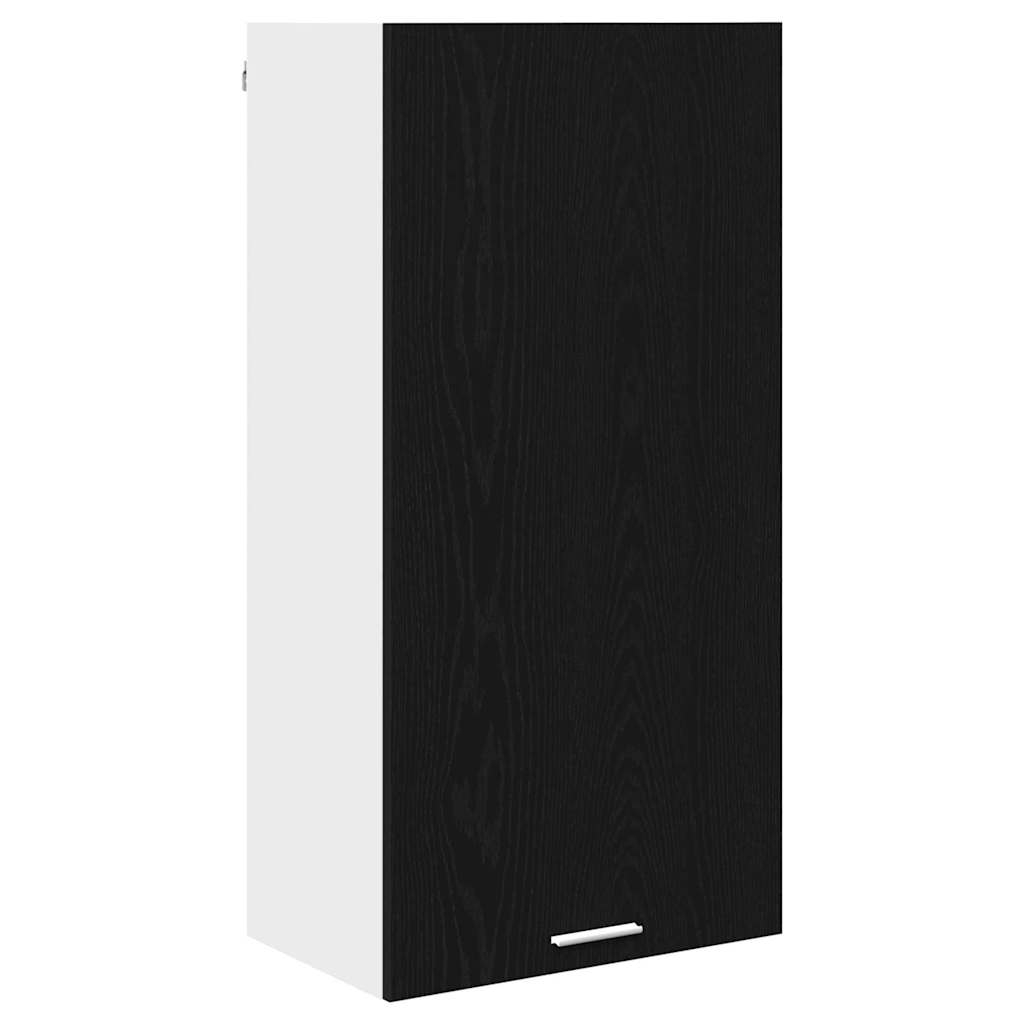 Hanging Cabinet Riga Black Oak and White 50 x 31 x 100 cm